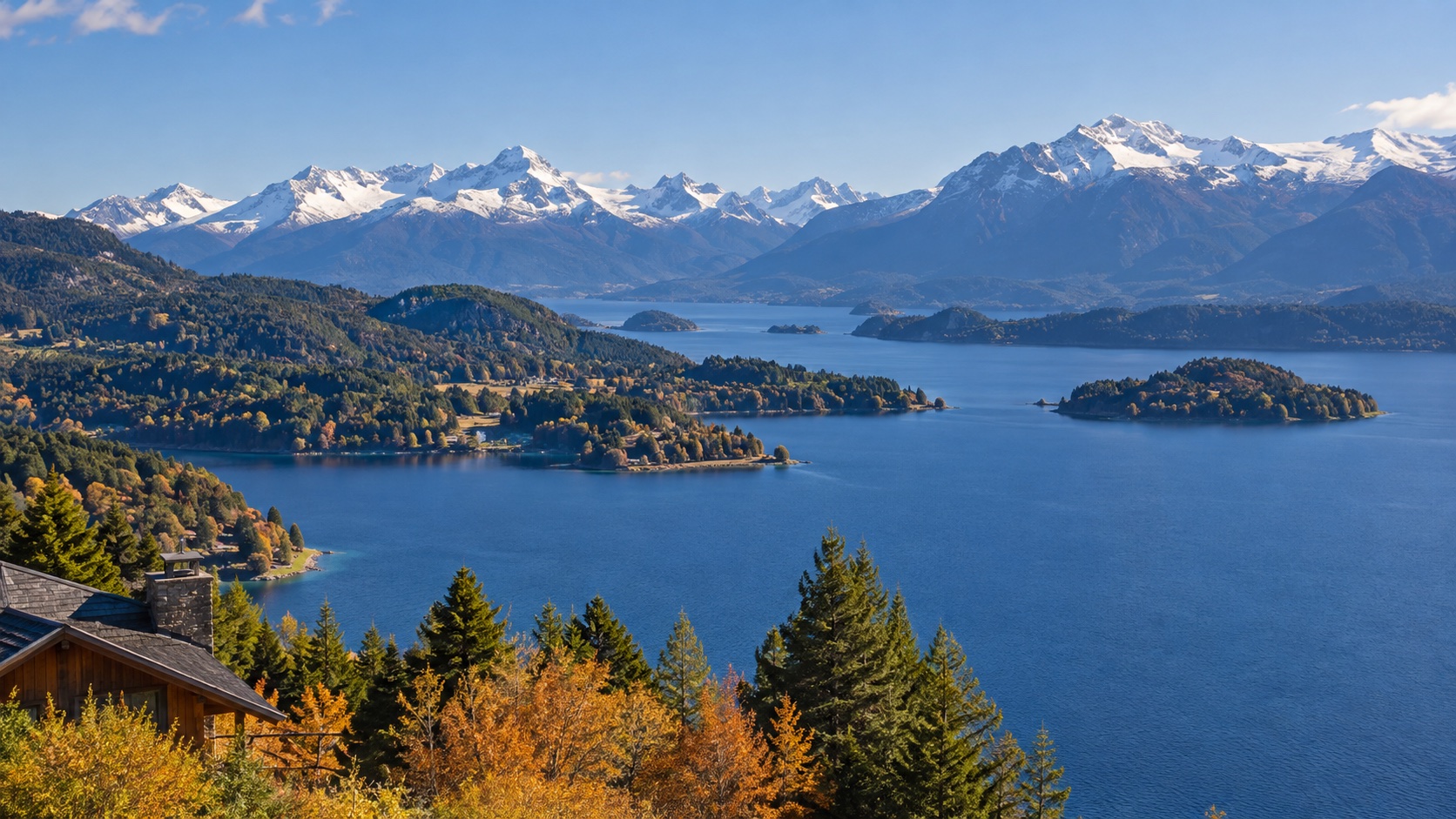 Nahuel Huapi lake and the Andes near Bariloche